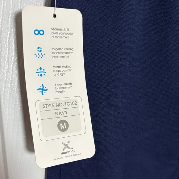 High-Waisted Navy Leggings - Picture 2 of 3